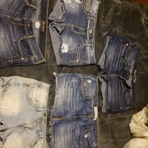 Hollister skirt and angels jean shorts all size 11